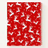 Frohe Weihnachts-Reindeers Red Notizblock (Rückseite)