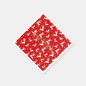 Frohe Weihnachts-Reindeers Red Serviette (Ecke)