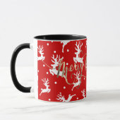 Frohe Weihnachts-Reindeers Red Tasse (Links)