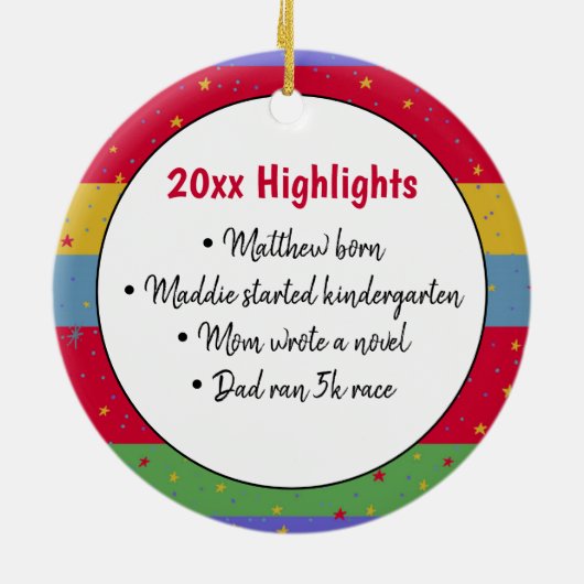 Frohe Weihnachts Rentier Antlers Achievement Ceram Keramik Ornament (Hinten)