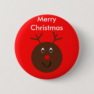 Frohe Weihnachts-Rentier-Button-Gastgeschenke Button