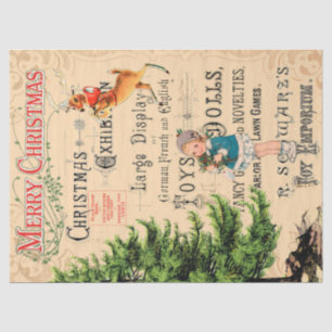 Frohe Weihnachts-Rentier-Dekoupage Seidenpapier
