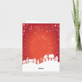 Frohe Weihnachts-Rentier-Foto-Skript Feiertagskarte (Rückseite)