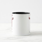 Frohe Weihnachts Rentier Kariertes Geschenk Schwar Tasse (Zentrum)