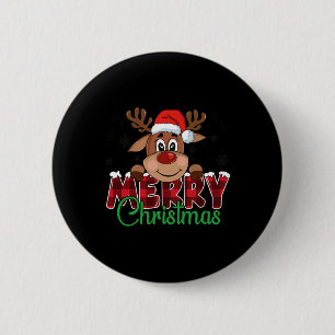 Frohe Weihnachts-Rentier Männer Frauen Familie Mat Button