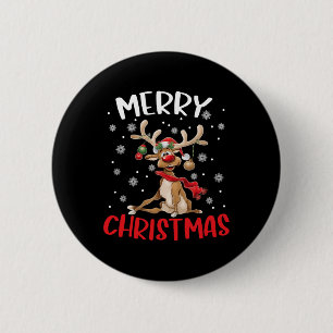 Frohe Weihnachts-Rentier Männer Frauen Familie Mat Button