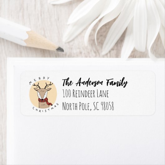 Frohe Weihnachts-Rentier mit Scarf (Insitu)