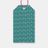 Frohe Weihnachts-Rentier mit Scarf Geschenkanhänger (Rückseite)