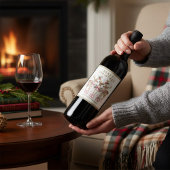 Frohe Weihnachts-Rentier-Personalisierter Name Weinetikett