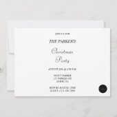 Frohe Weihnachts-Rentier Schlitten mit Schneeflock Einladung (Rückseite)