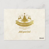 Frohe Weihnachts-Rentier-Silhouetten Schneeflocke Postkarte (Rückseite)