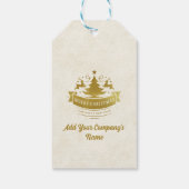 Frohe Weihnachts-Rentier-Silhouetten Snowflake Gif Geschenkanhänger (Rückseite)