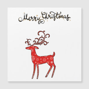 Frohe Weihnachts-Rentier-T - Shirt Tote Tag Magnetkarte