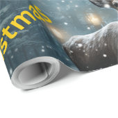 Frohe Weihnachts-Rentier-Umschlagpapier Geschenkpapier (Rolleneckpunkt)