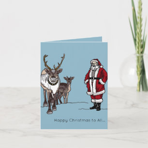 Frohe Weihnachts-Rentier & Weihnachtskarte