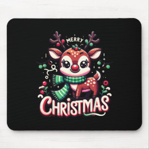 Frohe Weihnachts Rentierbaum Lichter Xmas Familie  Mousepad