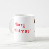 Frohe Weihnachts-Rentiere - Tasse (Vorderseite Links)