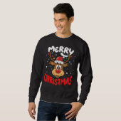 Frohe Weihnachts-Rentierfrauen Männer Funny Famili Sweatshirt (Vorne ganz)