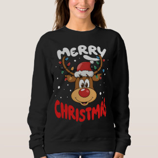 Frohe Weihnachts-Rentierfrauen Männer Funny Famili Sweatshirt