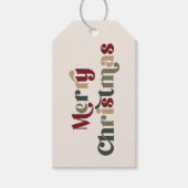 Frohe Weihnachts Retro Lettering Geschenkanhänger (Vorderseite)