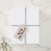 Frohe Weihnachts Retro Lettering Geschenkanhänger (Mit Garn)