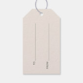 Frohe Weihnachts Retro Lettering Geschenkanhänger (Rückseite)