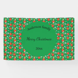 Frohe Weihnachts Retro-Name und Datum Ort Banner