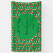 Frohe Weihnachts Retro-Name und Datum Ort Banner (Vertikal)