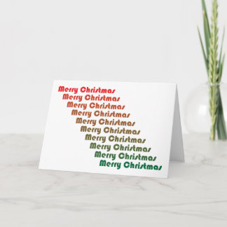 Frohe Weihnachts Retro Red Green Typografie Feiertagskarte