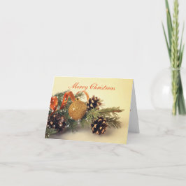 Frohe Weihnachts Retro Stil Dekorationen Note Card Feiertagskarte