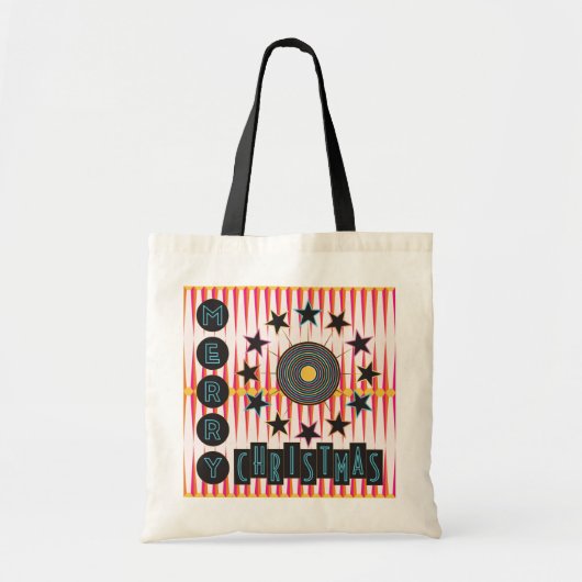 Frohe Weihnachts Retro Tasche (Vorne)