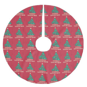 Frohe Weihnachts Retro Tree Skirt Polyester Weihnachtsbaumdecke