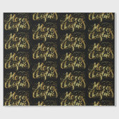 Frohe Weihnachts Retro Typografie Design Muster 2 Geschenkpapier (Flach)