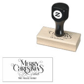 Frohe Weihnachts Retro Typografie Gummistempel (Stempel)