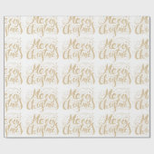 Frohe Weihnachts Retro-Typografie Muster Geschenkpapier (Flach)