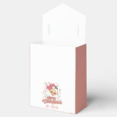 Frohe Weihnachts Retro Typografie Santa Pink Hat Geschenkschachtel (Geöffnet)