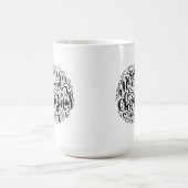 Frohe Weihnachts-Retro-Typografie Verwandlungstasse (Zentrum)