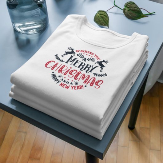 Frohe Weihnachts Retro Typografie wünschen T-Shirt