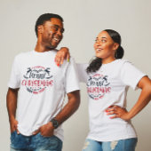 Frohe Weihnachts Retro Typografie wünschen T-Shirt