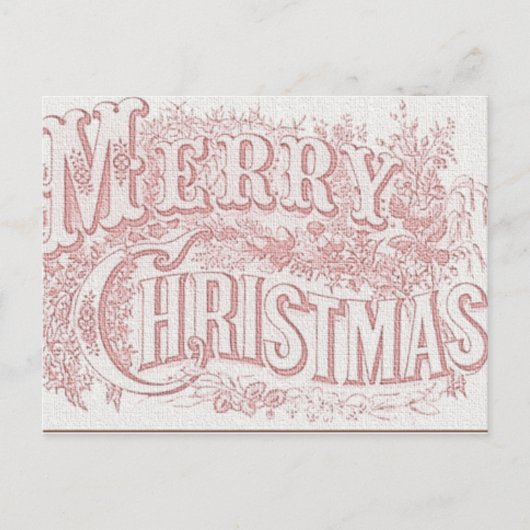 Frohe Weihnachts-Rezept-Karte Feiertagspostkarte (Vorderseite)