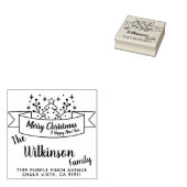 Frohe Weihnachts-Ribbon-Handschrift Gummistempel (Stempel)