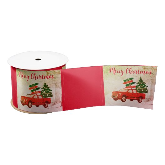 Frohe Weihnachts-Ribbon Satinband (Spule)
