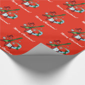 Frohe Weihnachts Rock Guitar und Notizen Geschenkpapier (Ecke)