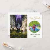 Frohe Weihnachts-Rockefeller-Tree und Foto Karte (Vorderseite/Rückseite Beispiel)