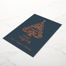 Frohe Weihnachts-Rose Gold Foil Weihnachten
