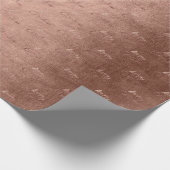 Frohe Weihnachts-Rose Gold Glitzer Script Hütte Geschenkpapier (Ecke)