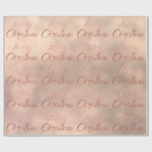 Frohe Weihnachts-Rose Gold Ivory Burlap Hütte Geschenkpapier (Flach)