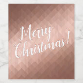 Frohe Weihnachts-Rose Gold minima Weinetikett (Einzelnes Label)