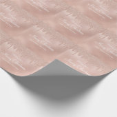 Frohe Weihnachts-Rose Gold Tropfen Glam Girl Geschenkpapier (Ecke)