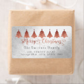 Frohe Weihnachts-Rose Pink Gold Silber-Adresse (Insitu)